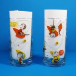 Linus and Charlie Brown glass tumblers