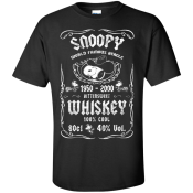 Trampling on two licensees, Snoopy and Jack Daniels would never be paired together. Snoopy Whiskey Shirt