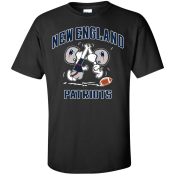 The characters look redrawn with Adobe Illustrator. The quality of the original Schulz shaky line is gone. Snoopy & Charlie Brown NFL shirt