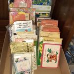 At least one greeting card here featuring the Peanuts lettering.