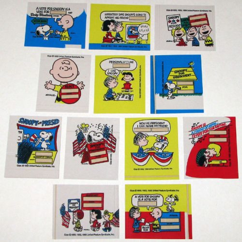 12 Peanuts Dolly Madison Election Stickers