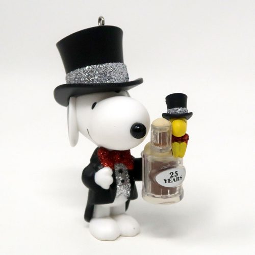 Snoopy and Woodstock Root Beer and Tuxes Christmas Ornament