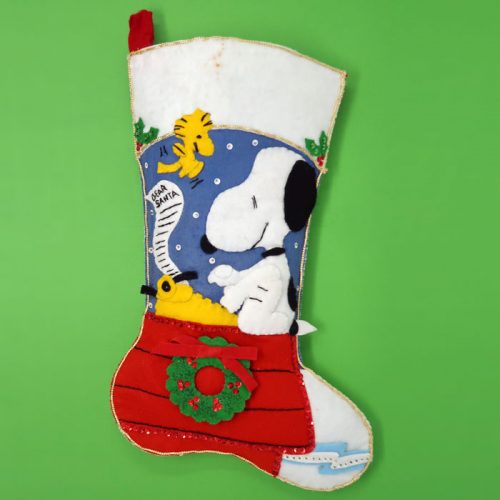 Snoopy Letter to Santa Christmas Stocking