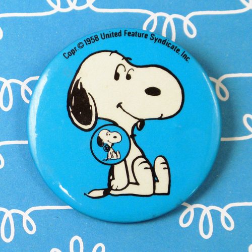 Snoopy wearing button Button