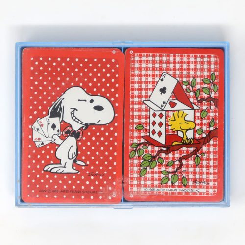 Snoopy and Woodstock Gingham Double Deck Playing Cards