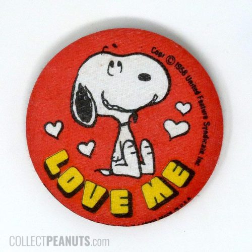 Snoopy 'Love Me' Cloth Button