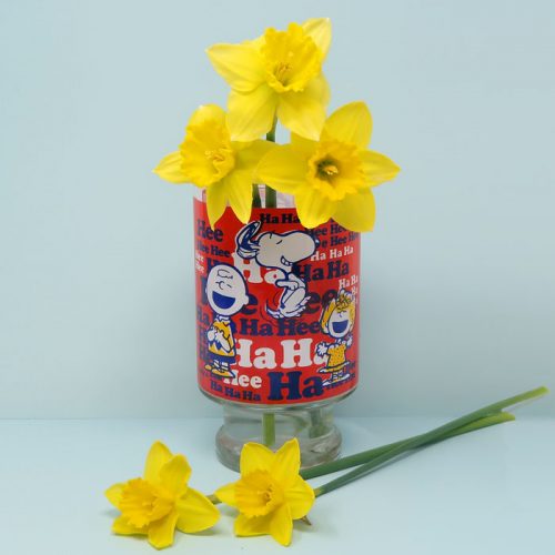 Peanuts Gang Laughing Glass Vase