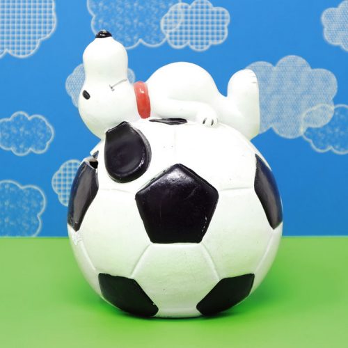 Snoopy on Soccer Ball Bank