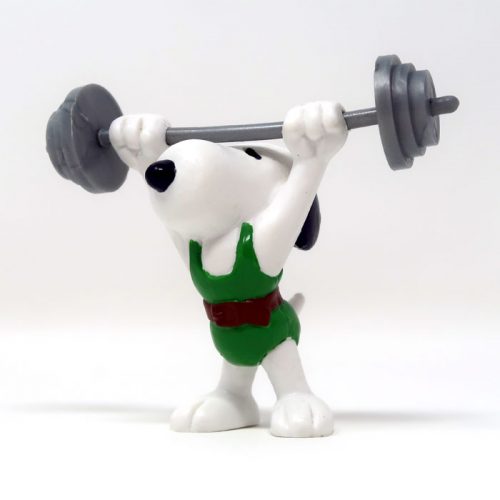 Weightlifter Snoopy PVC Figurine
