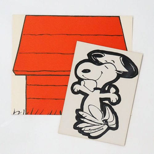 Single Snoopy Dancing with Doghouse Postalette