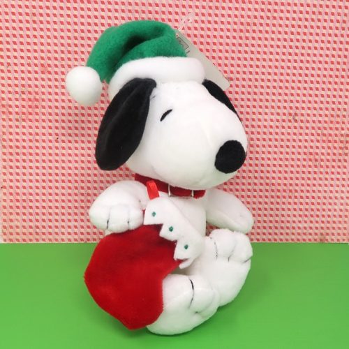 Snoopy Holding Stocking Christmas Plush