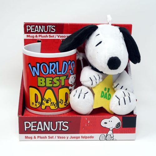 World's Best Dad Snoopy Mug & Plush Set