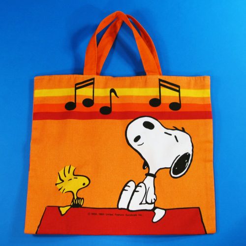 Snoopy and Woodstock Singing Tote Bag