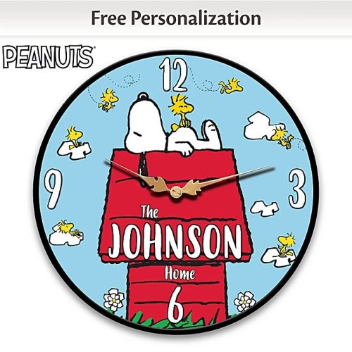 Personalized Snoopy Wall Clock