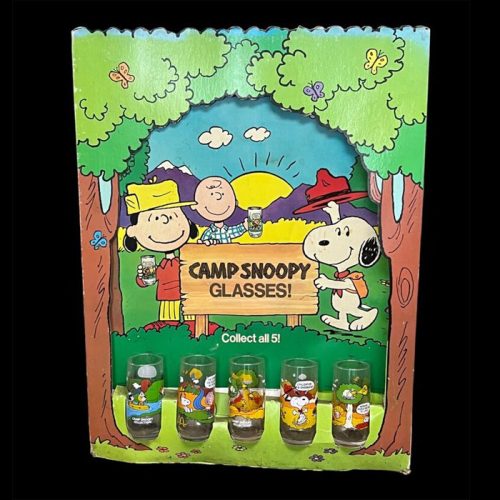 McDonald's Camp Snoopy Glasses In-store Display
