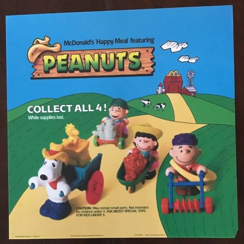 Peanuts Happy Meal Promo Sign
