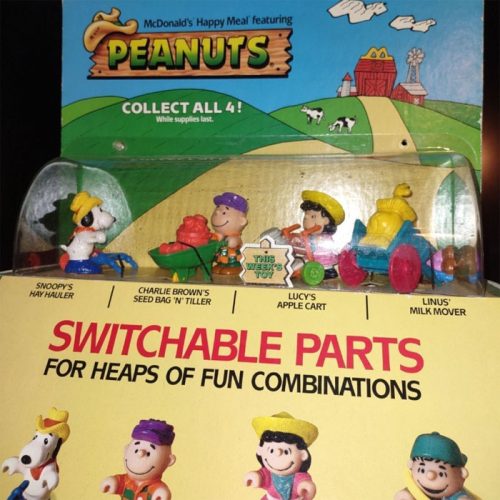Peanuts Farmer McDonald's Toy Display