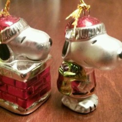 Snoopy Miniature Christmas Ornaments by Adler