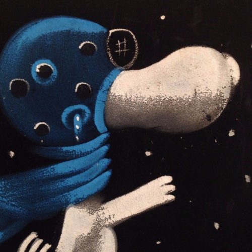 Snoopy Black Velvet Painting