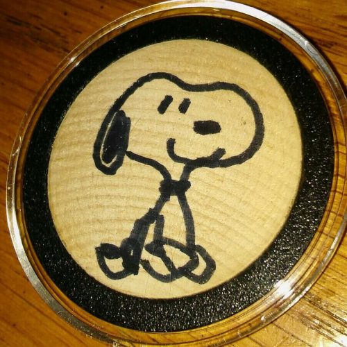 Autographed Snoopy Wooden Nickel